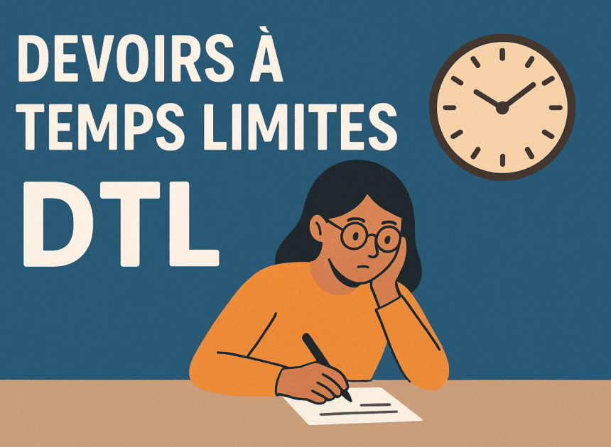  Economie terminal B :Devoir à temps limités